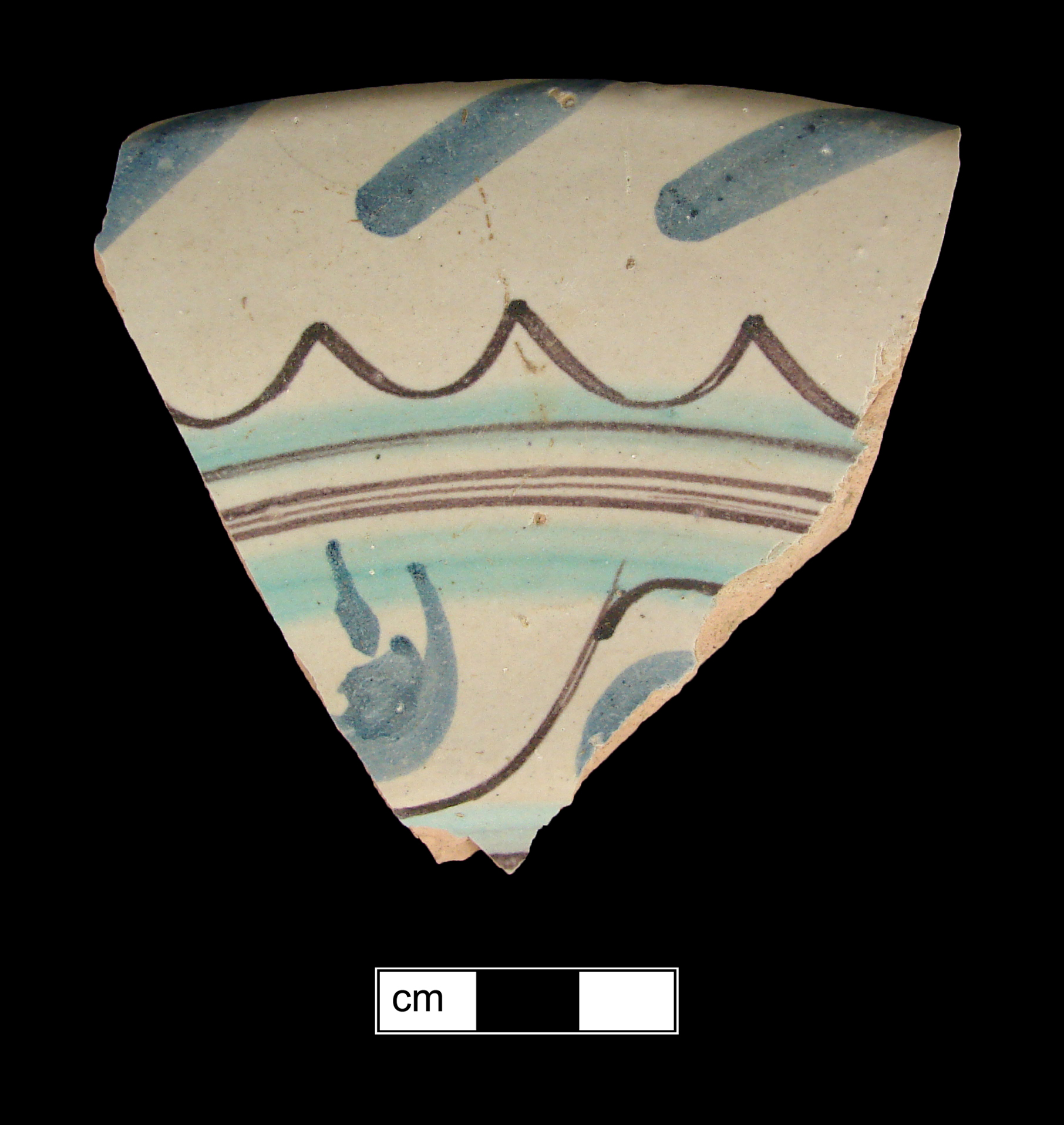 Image of tin-glazed earthenware fragment.