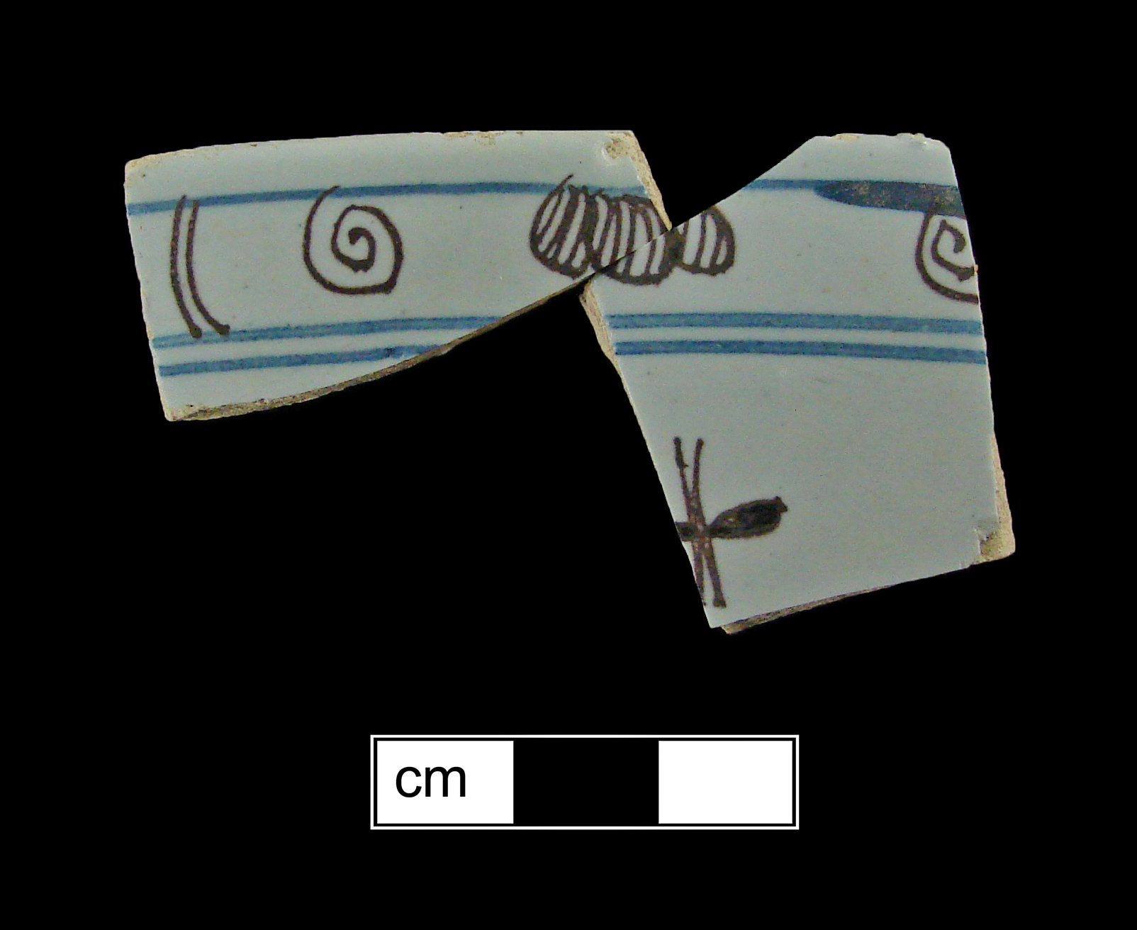Image of tin-glazed earthenware fragment.