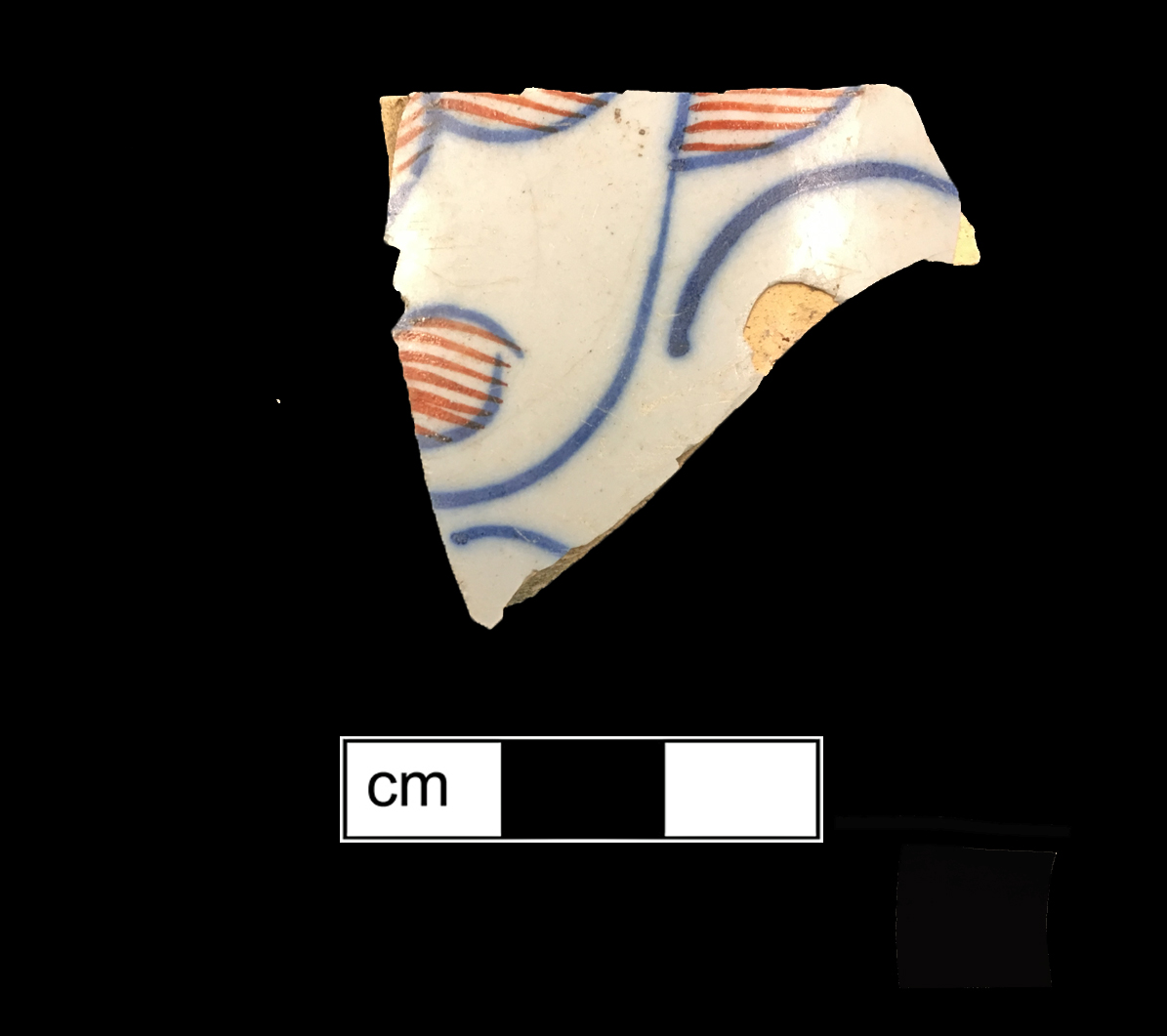 Image of tin-glazed earthenware fragment.