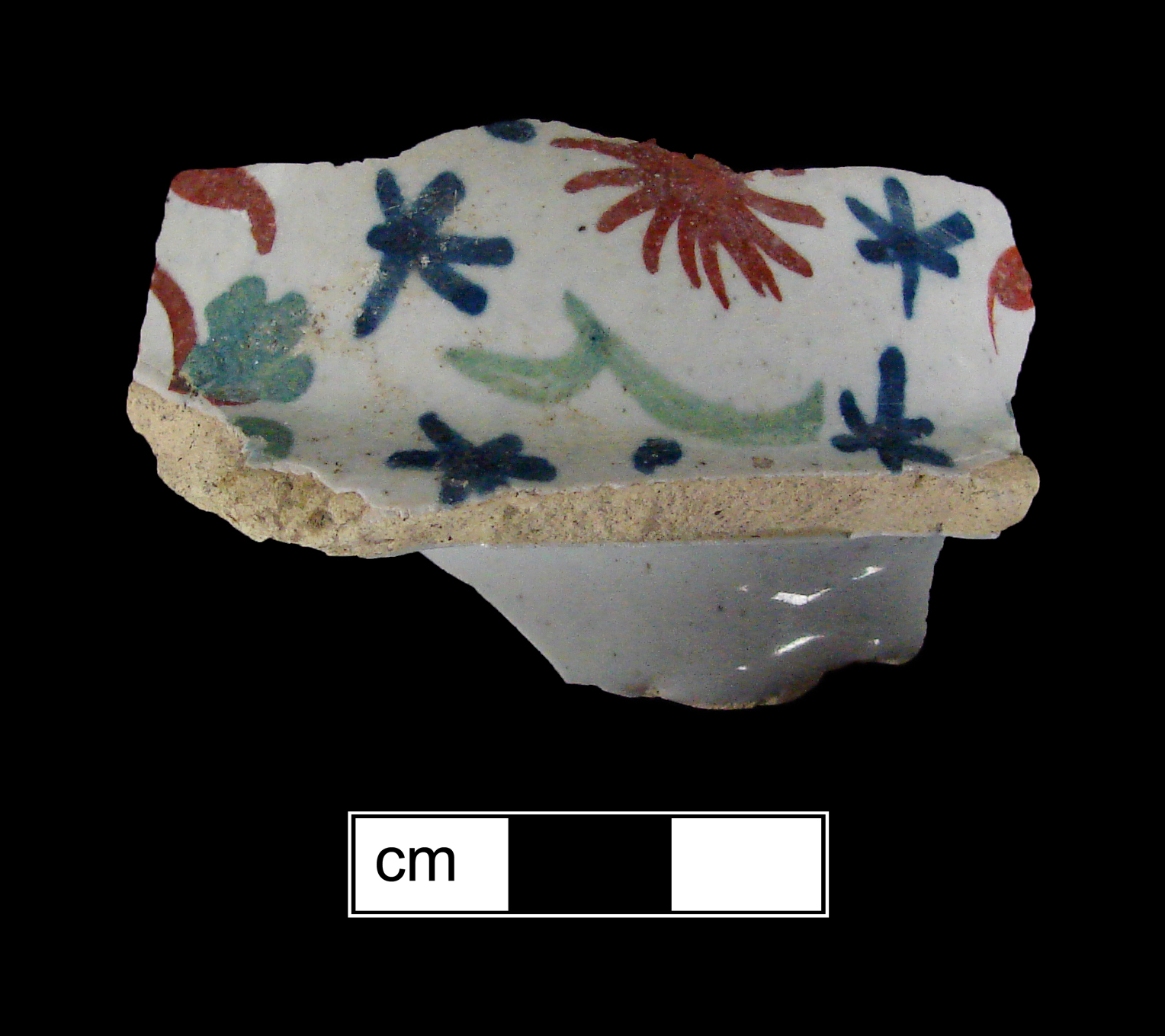Image of tin-glazed earthenware fragment.