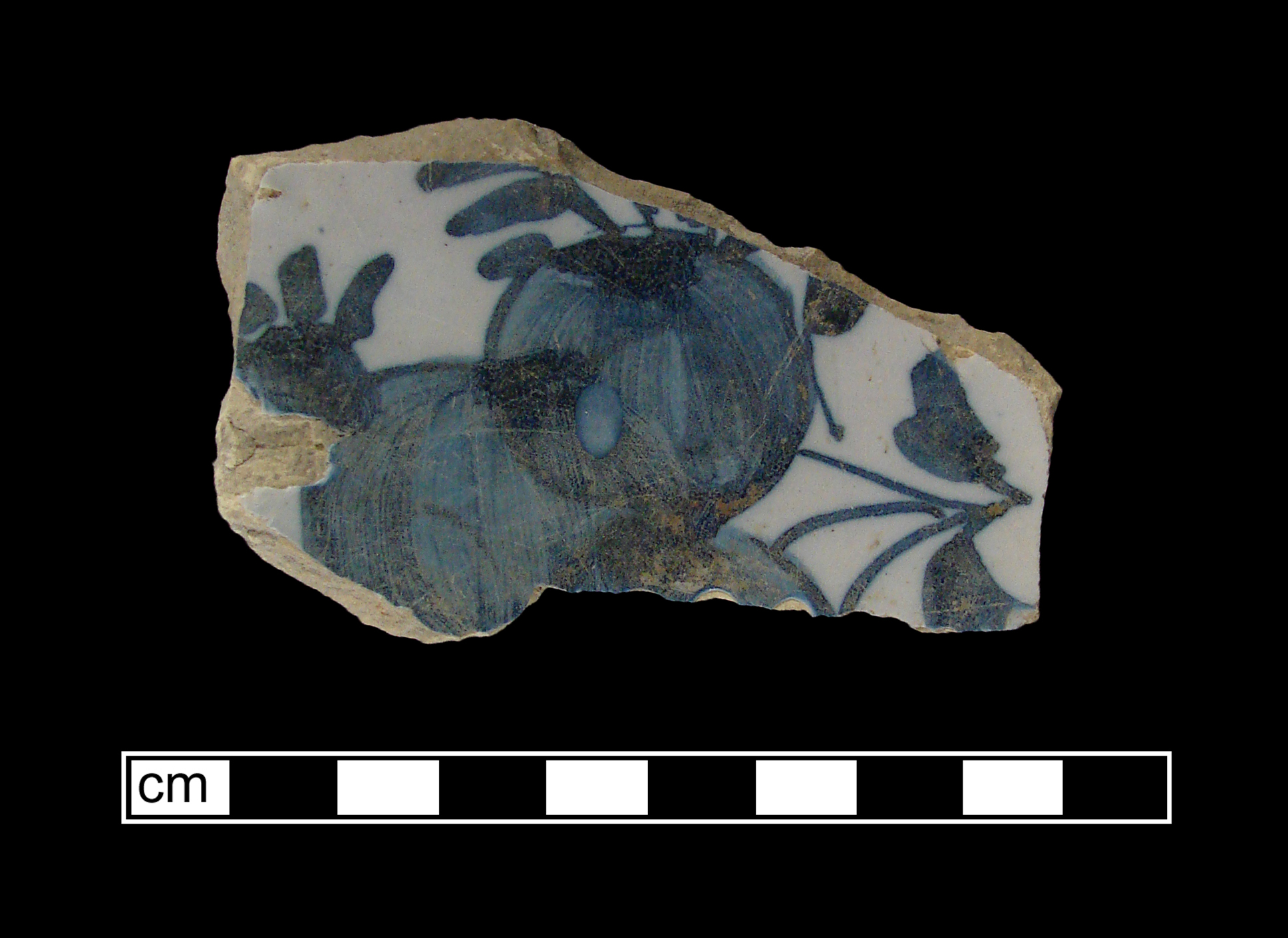 Image of tin-glazed earthenware fragment.