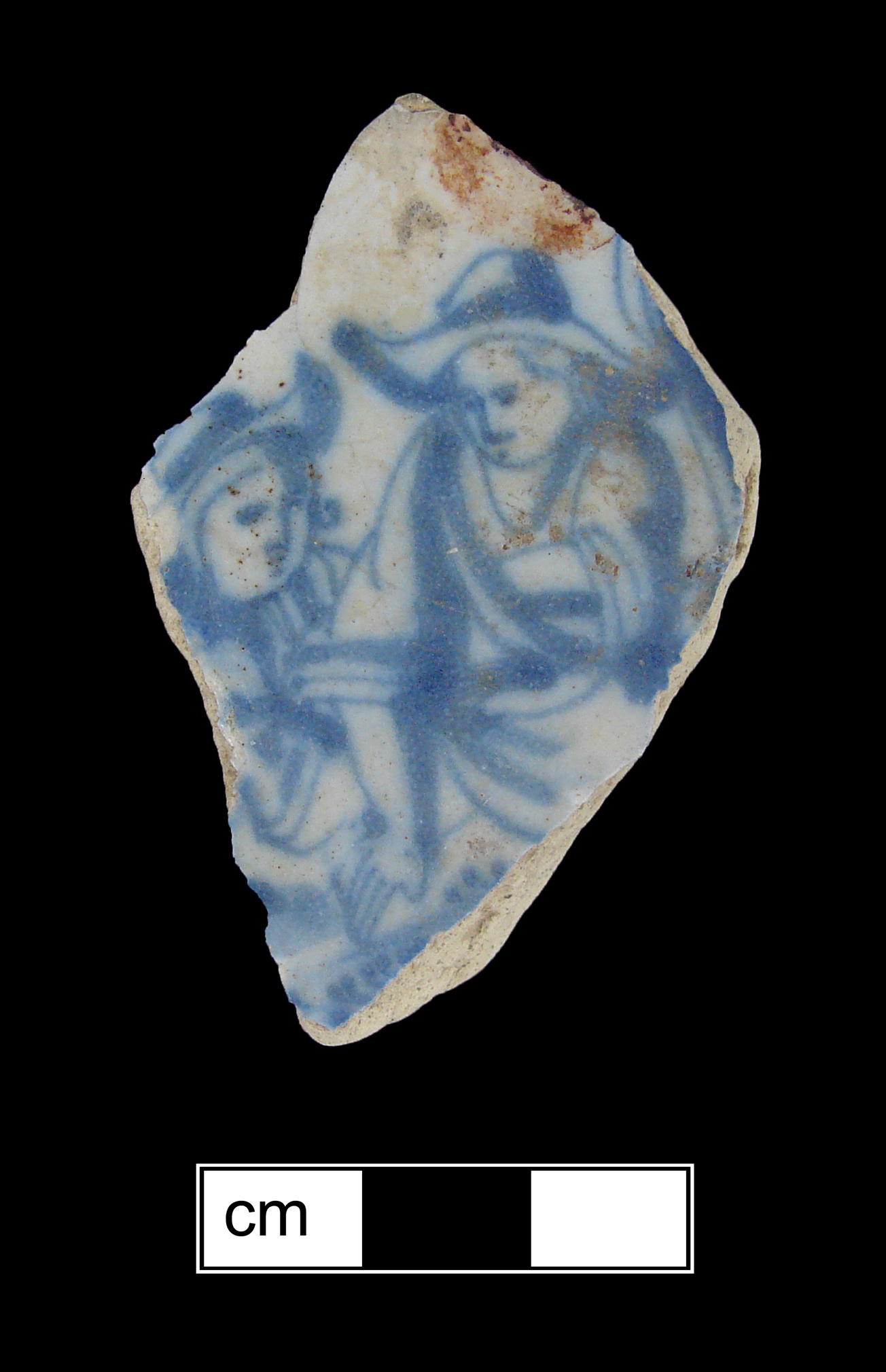 Image of tin-glazed earthenware fragment.