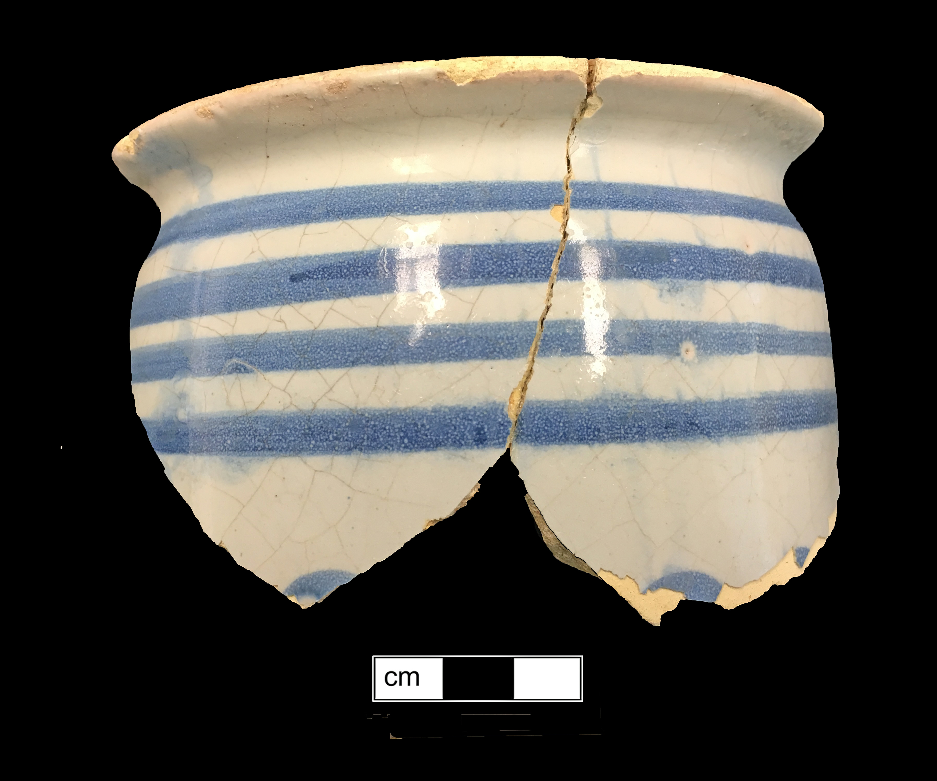 Image of tin-glazed earthenware fragment.