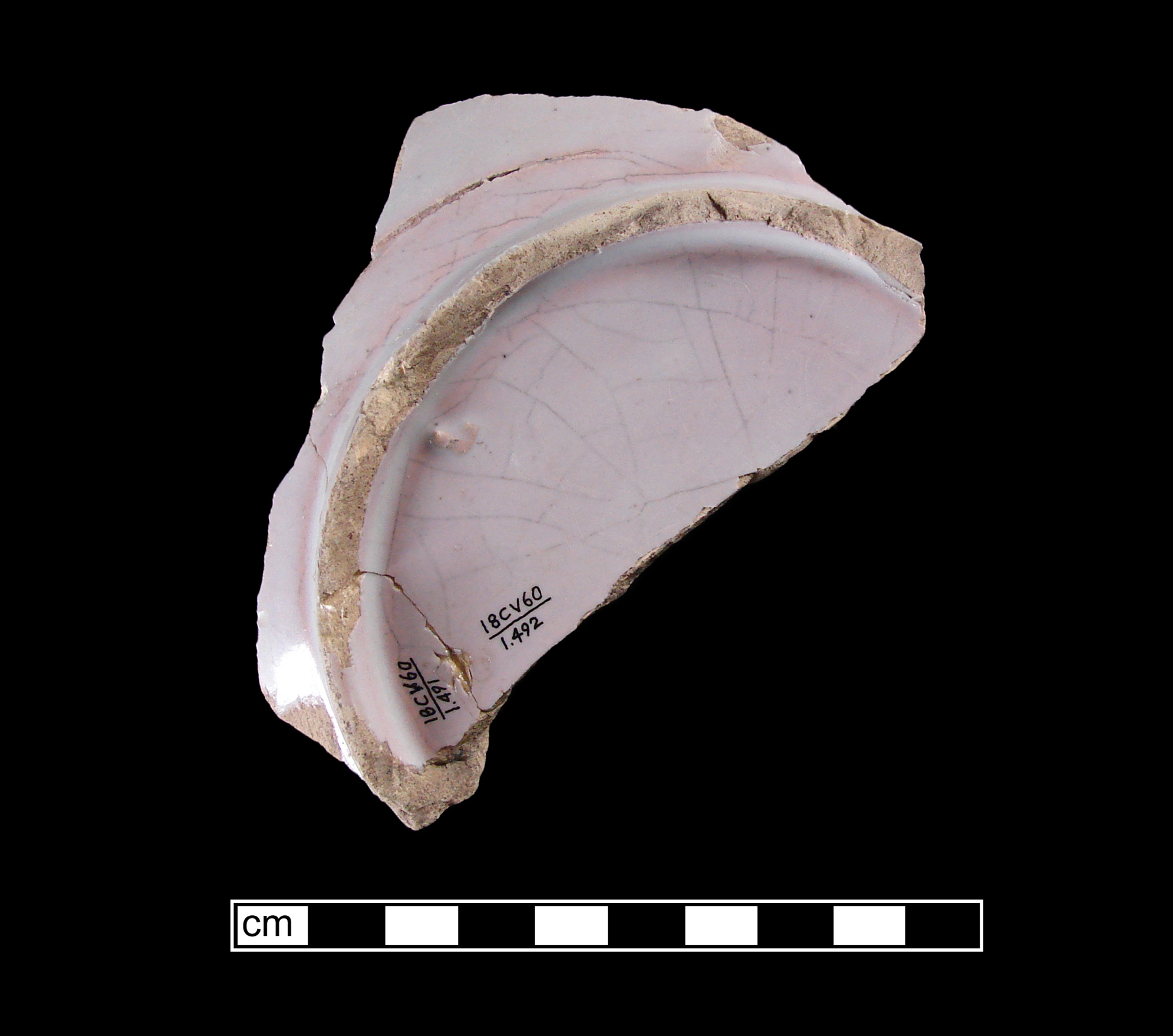 Image of tin-glazed earthenware fragment.