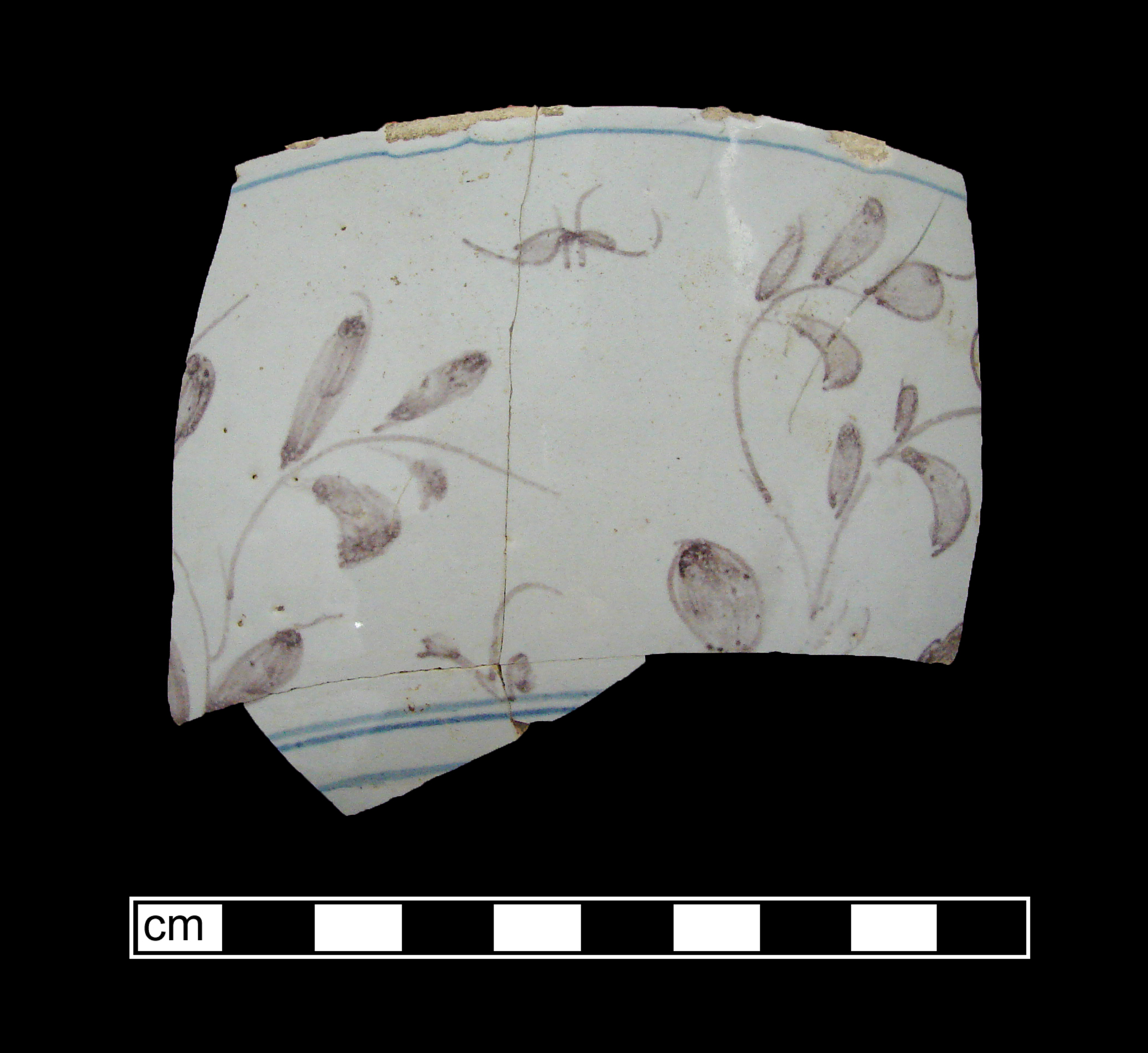 Image of tin-glazed earthenware fragment.