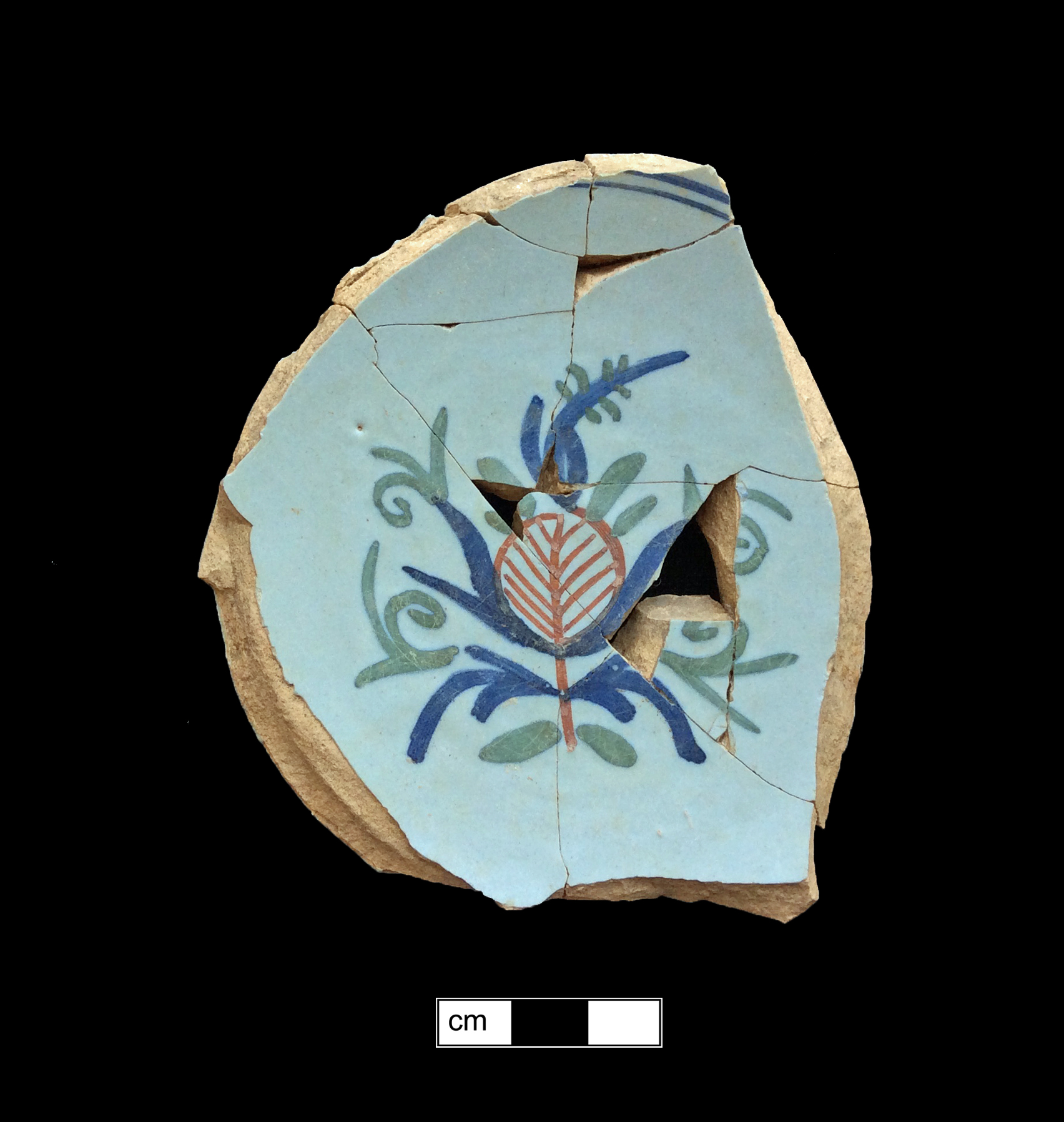 Image of tin-glazed earthenware fragment.