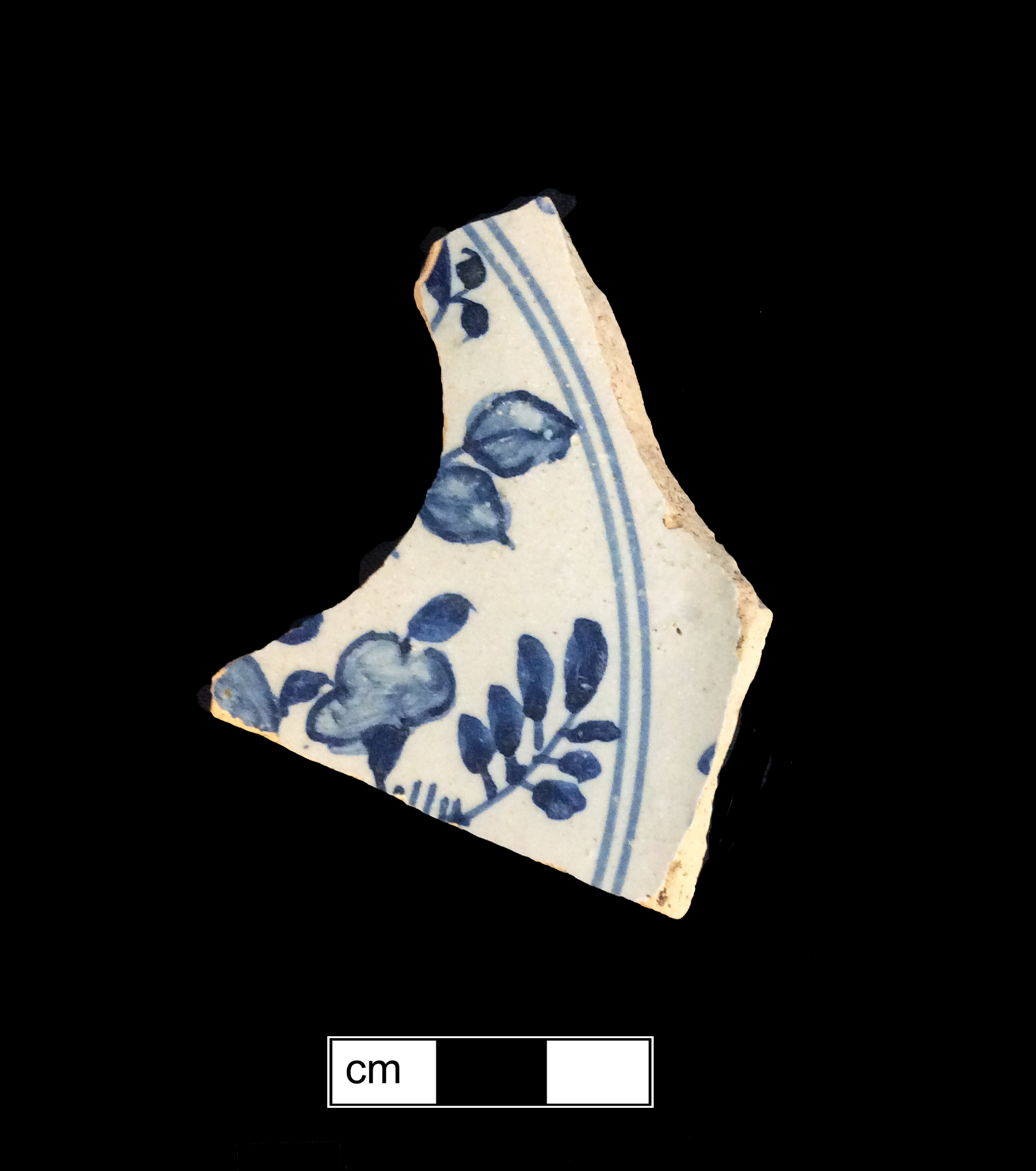 Image of tin-glazed earthenware fragment.