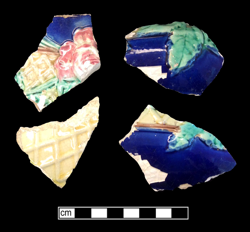 Image of Victorian majolica fragment.