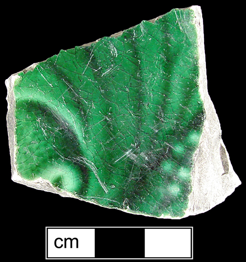 Image of Victorian majolica fragment.
