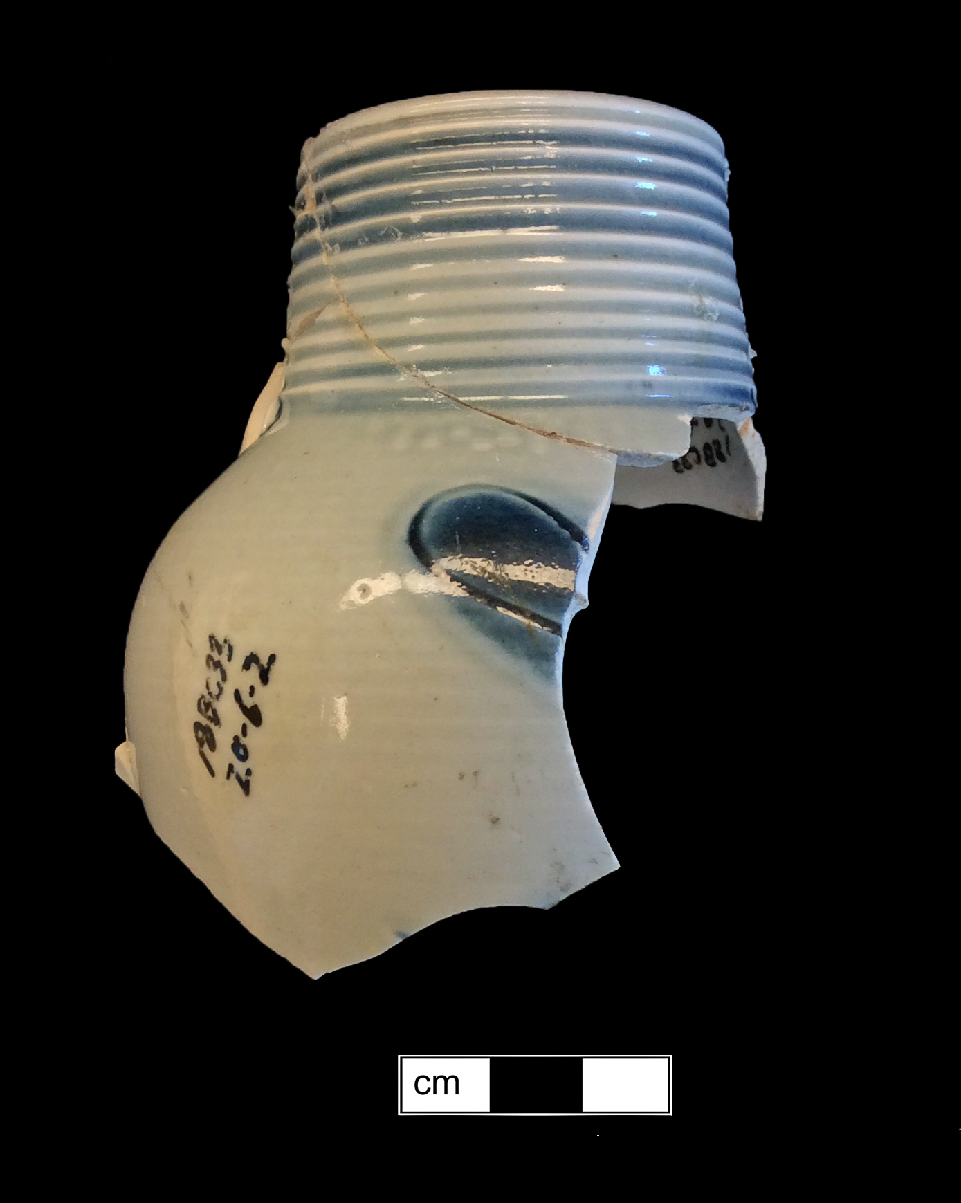 Image of white salt-glazed stoneware fragment.