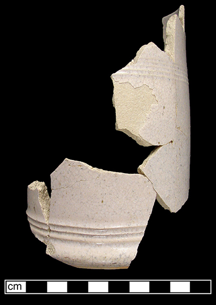 Image of white salt-glazed stoneware fragment.