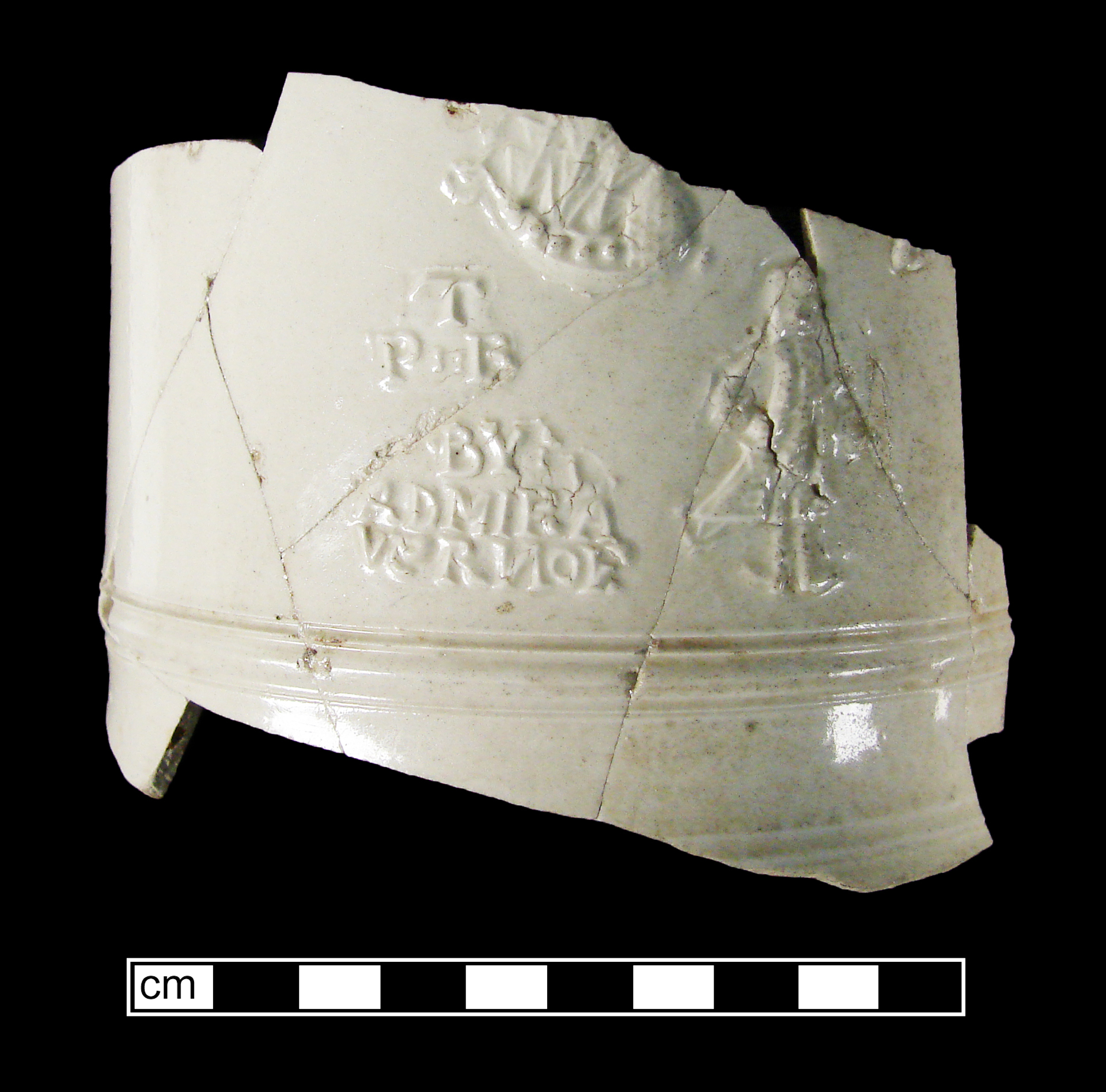 Image of white salt-glazed stoneware fragment.