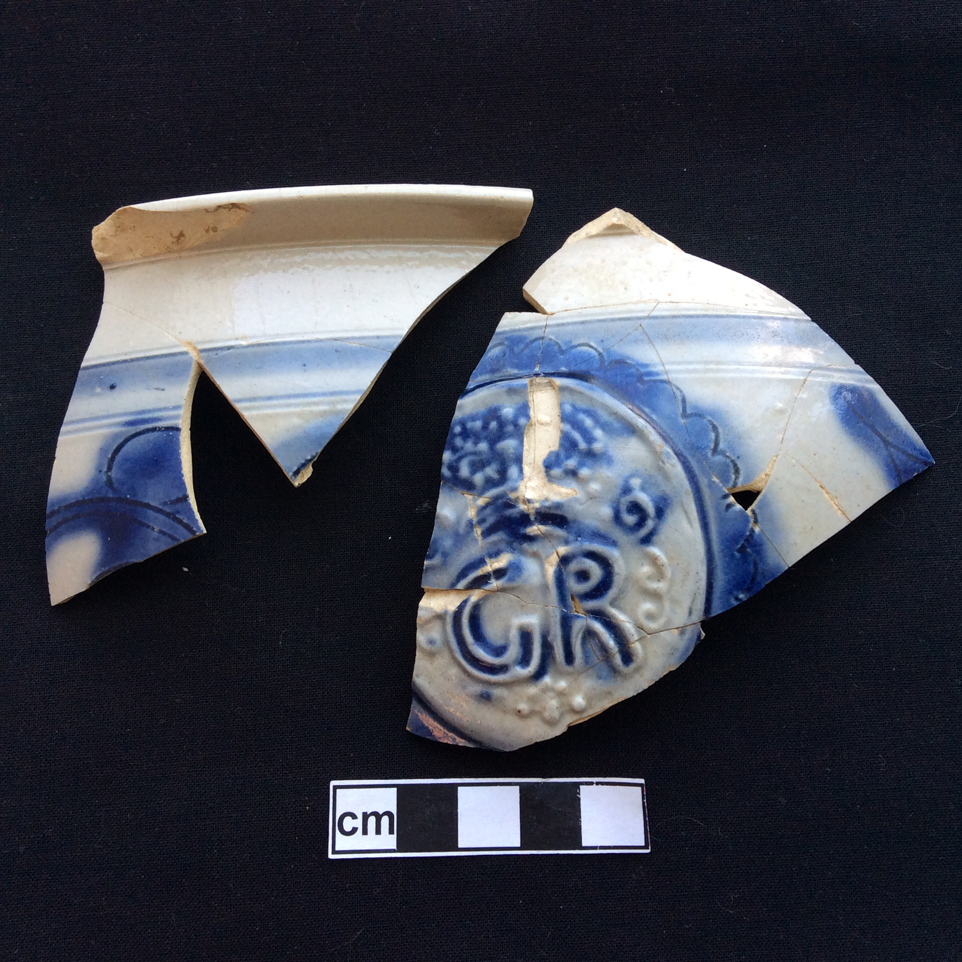 Image of white salt-glazed stoneware fragment.