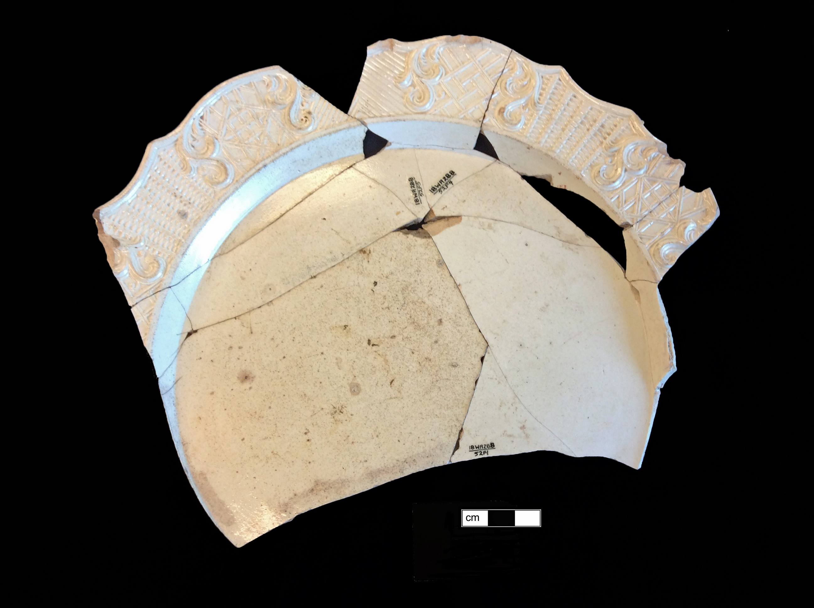 Image of white salt-glazed stoneware fragment.