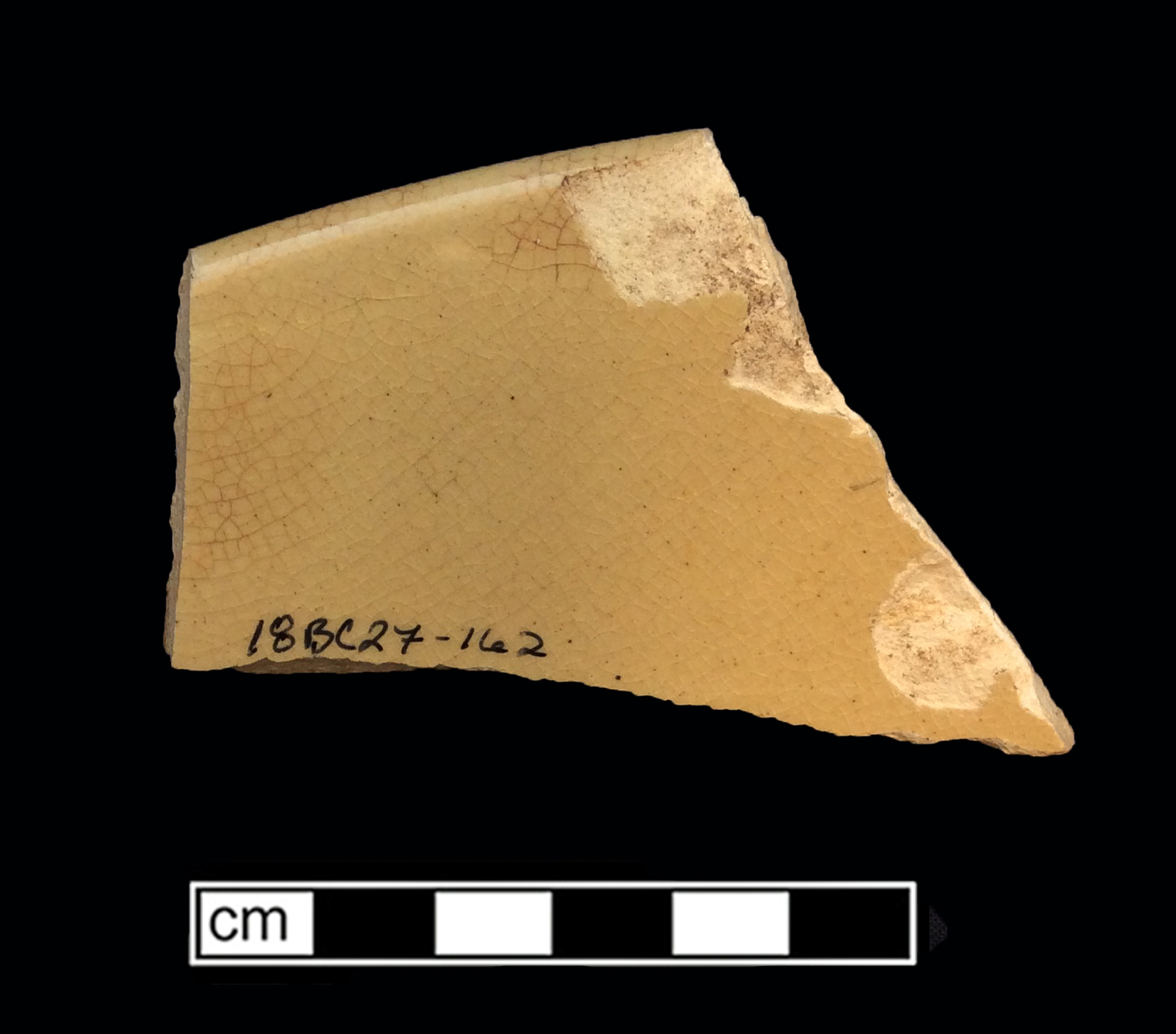 Image of yellow ware fragment.