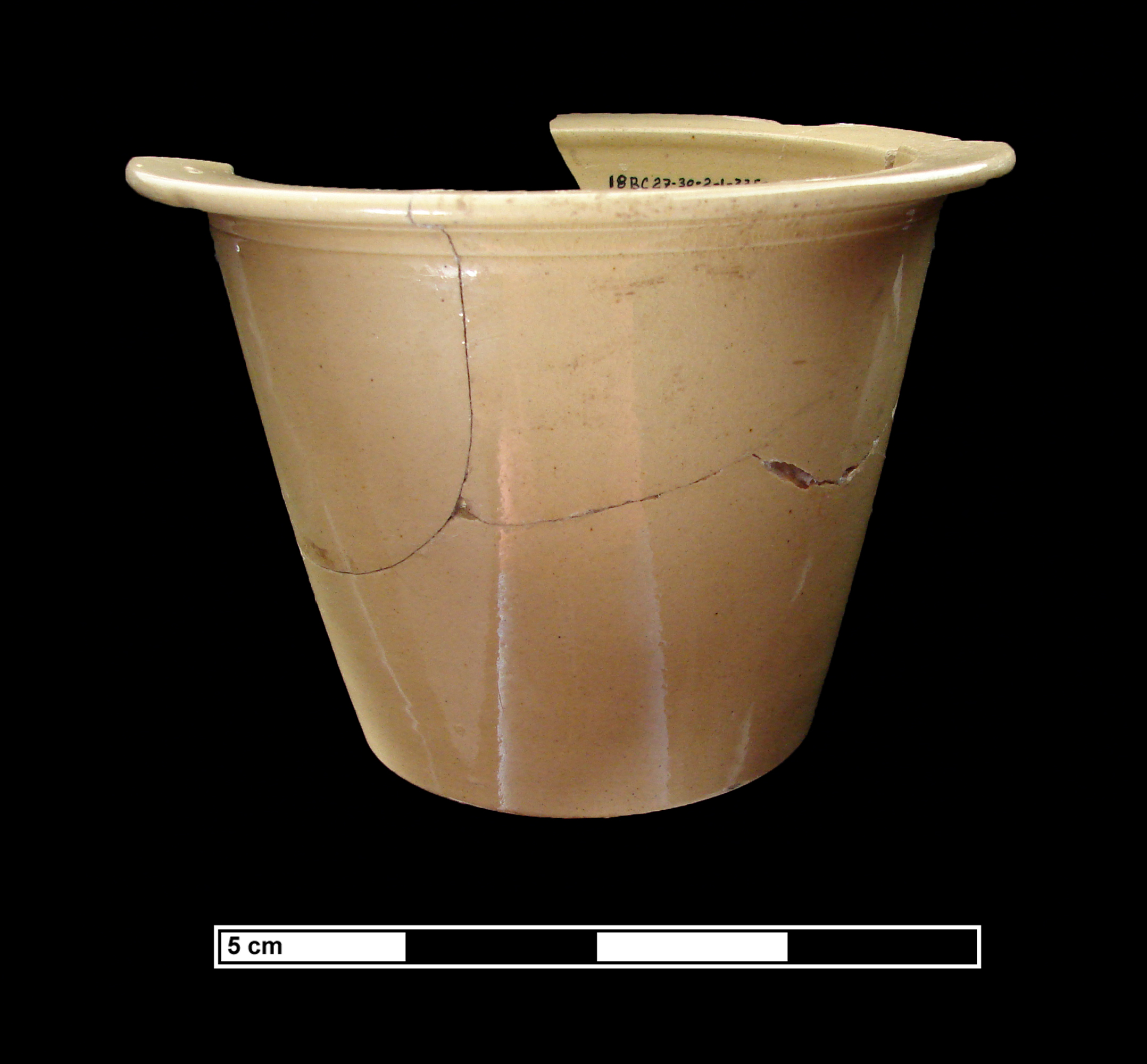 Image of yellow ware fragment.
