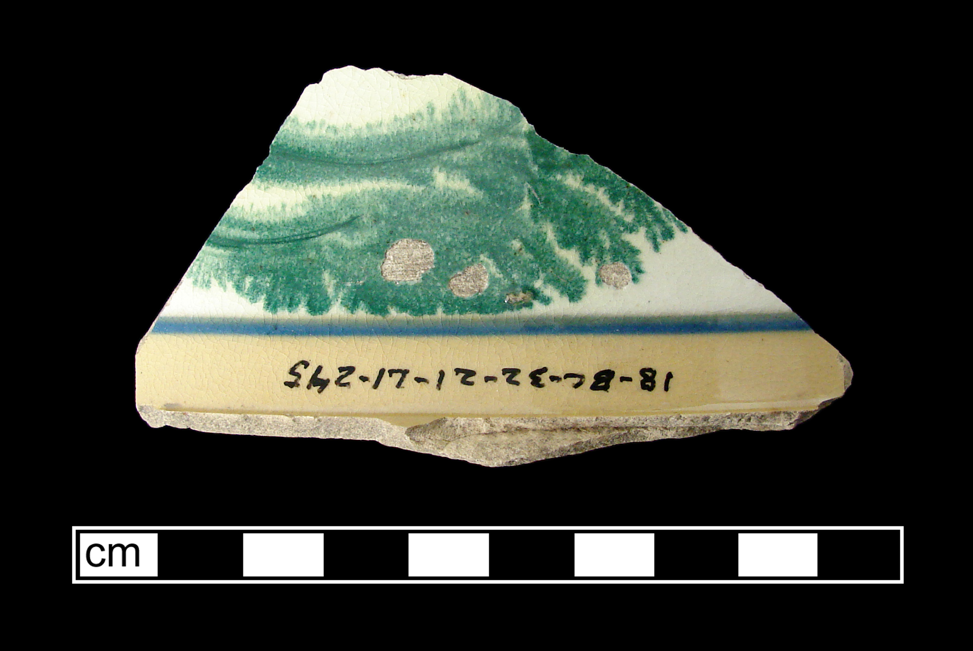 Image of yellow ware fragment.