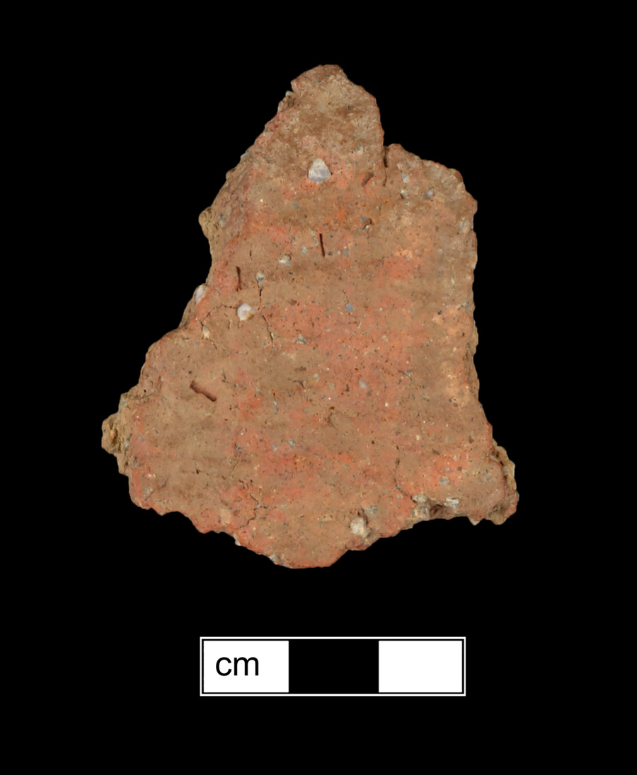Image of ceramic, Hornblende/Gneiss Tempered Body with Fabric-Impressed Surface Treatment, Dame's Quarter type, Undecorated