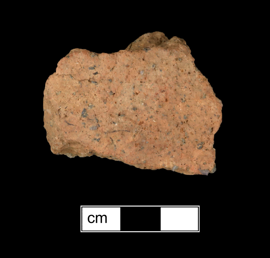 Image of ceramic, Hornblende/Gneiss Tempered Body with Plain/Smoothed Surface Treatment, Dame's Quarter type, Undecorated