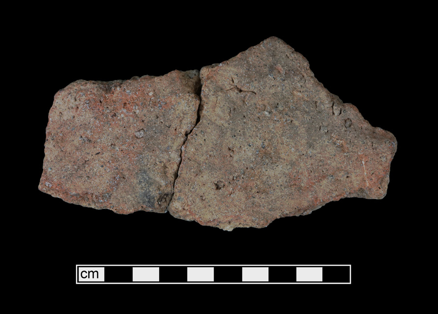 Image of ceramic, Steatite Tempered Mended Body with Plain/Smoothed Surface Treatment, Marcey Creek type, Undecorated