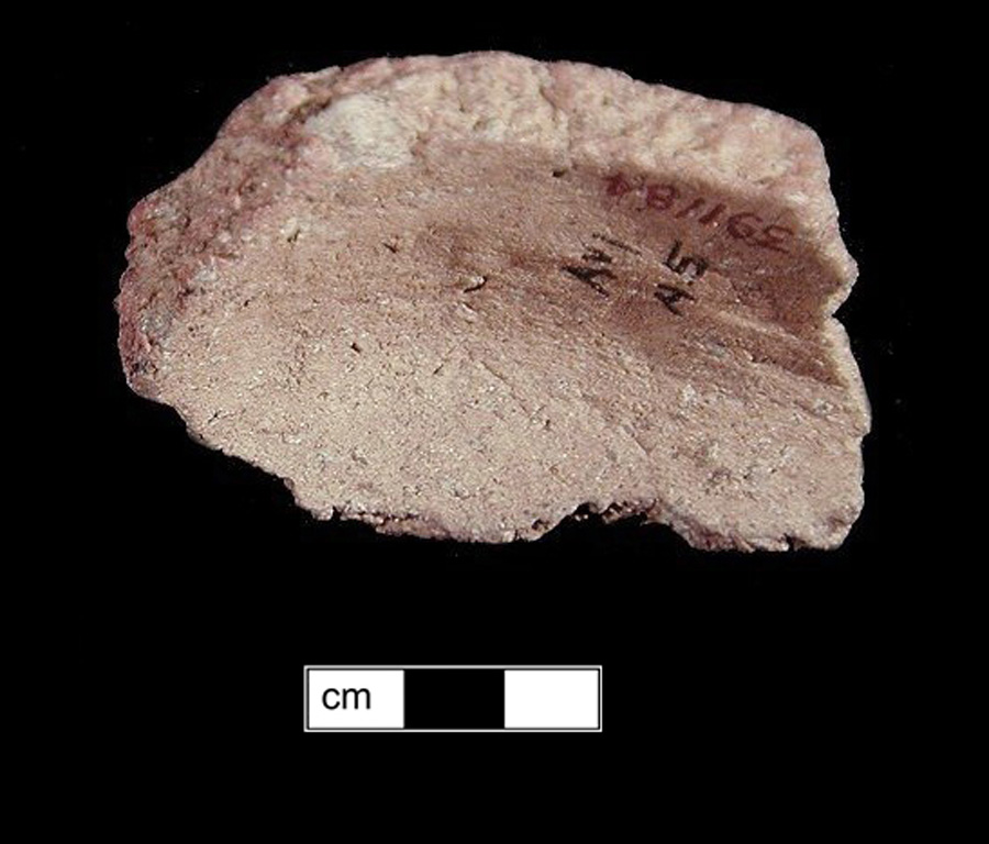 Image of ceramic, Steatite Tempered Base with Plain/Smoothed Surface Treatment, Marcey Creek type, Undecorated