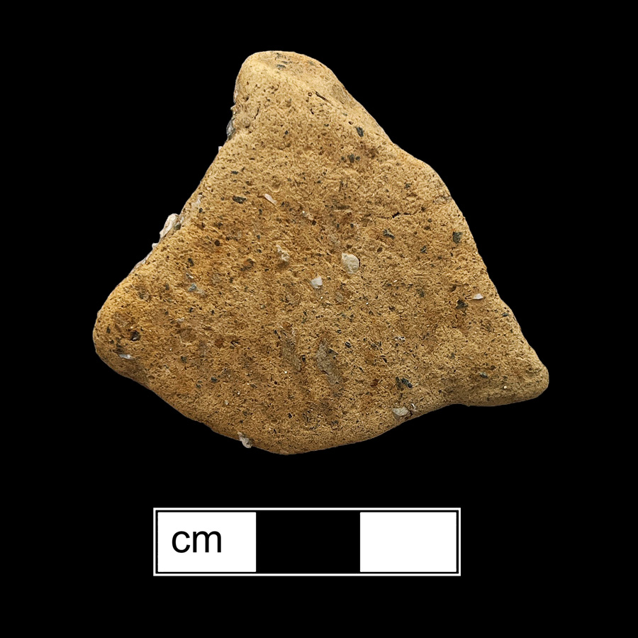 Image of ceramic, Crushed Rock Tempered Body with Fabric-Impressed Surface Treatment, Minguannan type, Undecorated