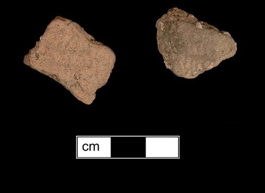 Image of ceramic, Sand/Crushed Quartz Tempered Body with Fabric-Impressed Surface Treatment, Minguannan type, Undecorated
