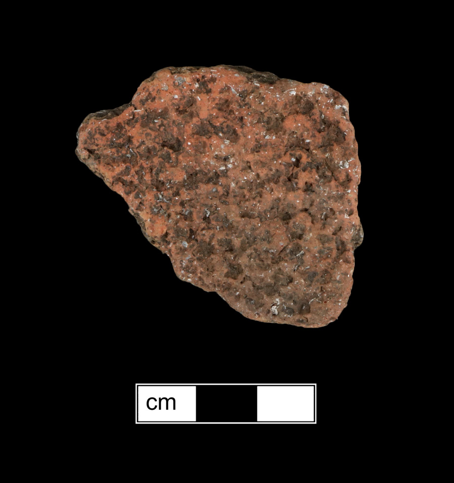 Image of ceramic, Shell Tempered Body with Net-Impressed Surface Treatment, Mockley type, Undecorated