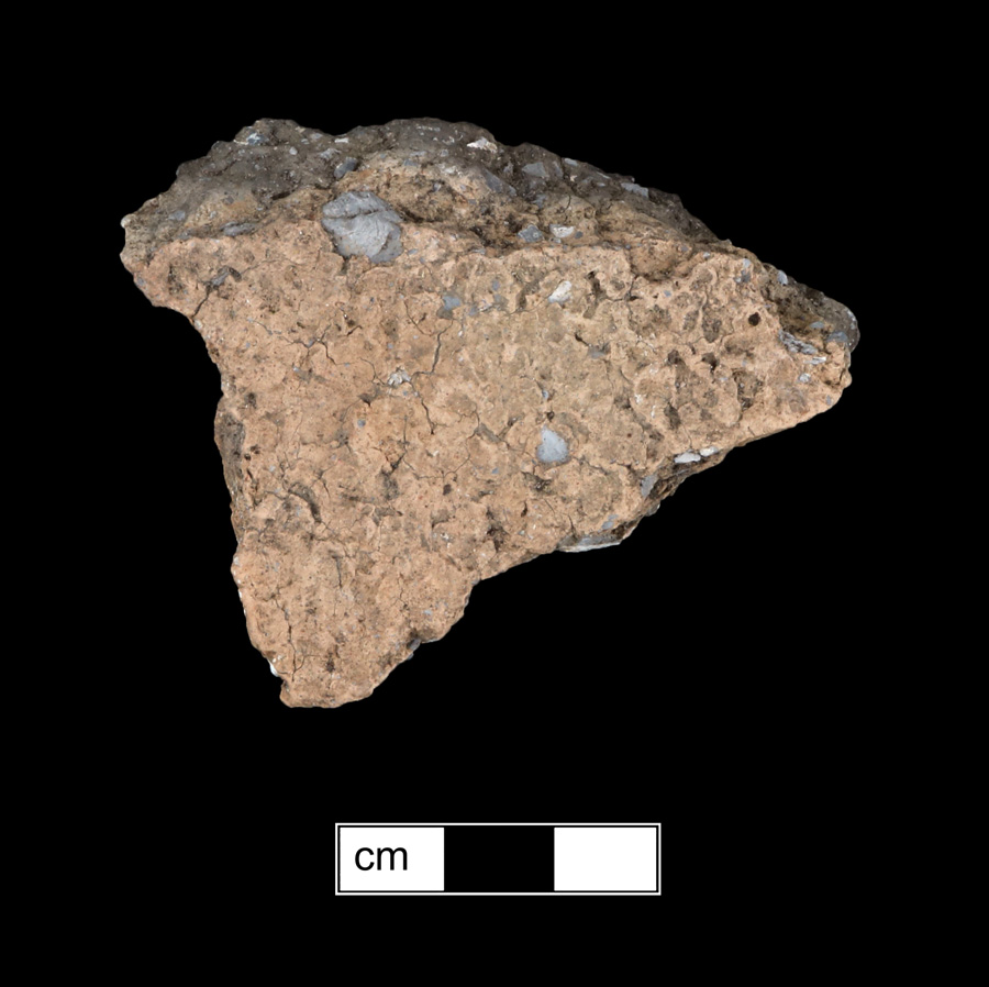 Image of ceramic, Shell Tempered Body with Net-Impressed Surface Treatment, Mockley type, Undecorated