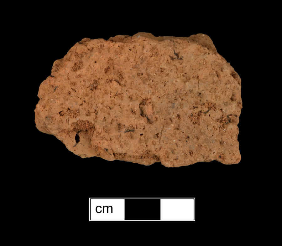 Image of ceramic, Shell Tempered Body with Net-Impressed Surface Treatment, Mockley type, Undecorated