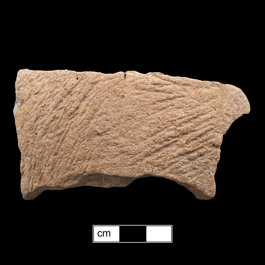Image of ceramic, Sand Tempered Body with Cord-Marked Surface Treatment, Moyaone type, Undecorated