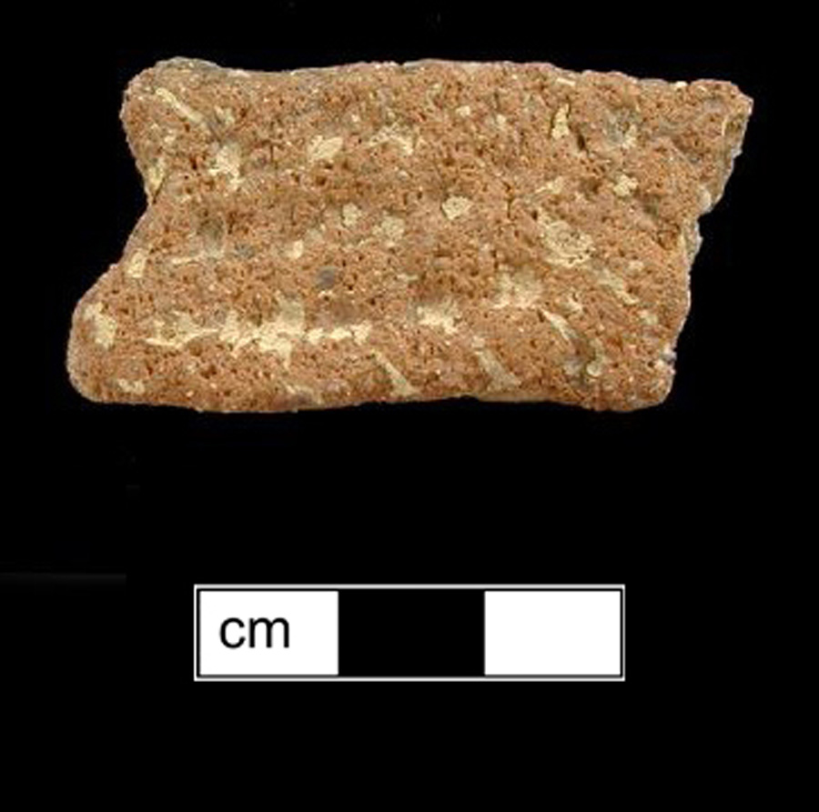Image of ceramic, Sand Tempered Body with Net-Impressed Surface Treatment, Pope's Creek type, Undecorated