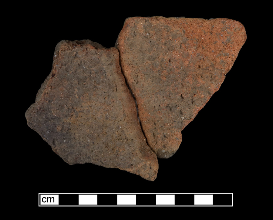 Image of ceramic, Sand Tempered Mended Body with Net-Impressed Surface Treatment, Pope's Creek type, Undecorated