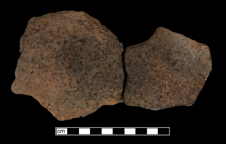 Image of ceramic, Sand Tempered Mended Body with Net-Impressed Surface Treatment, Pope's Creek type, Undecorated