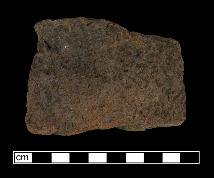 Image of ceramic, Sand Tempered Body with Net-Impressed Surface Treatment, Pope's Creek type, Undecorated