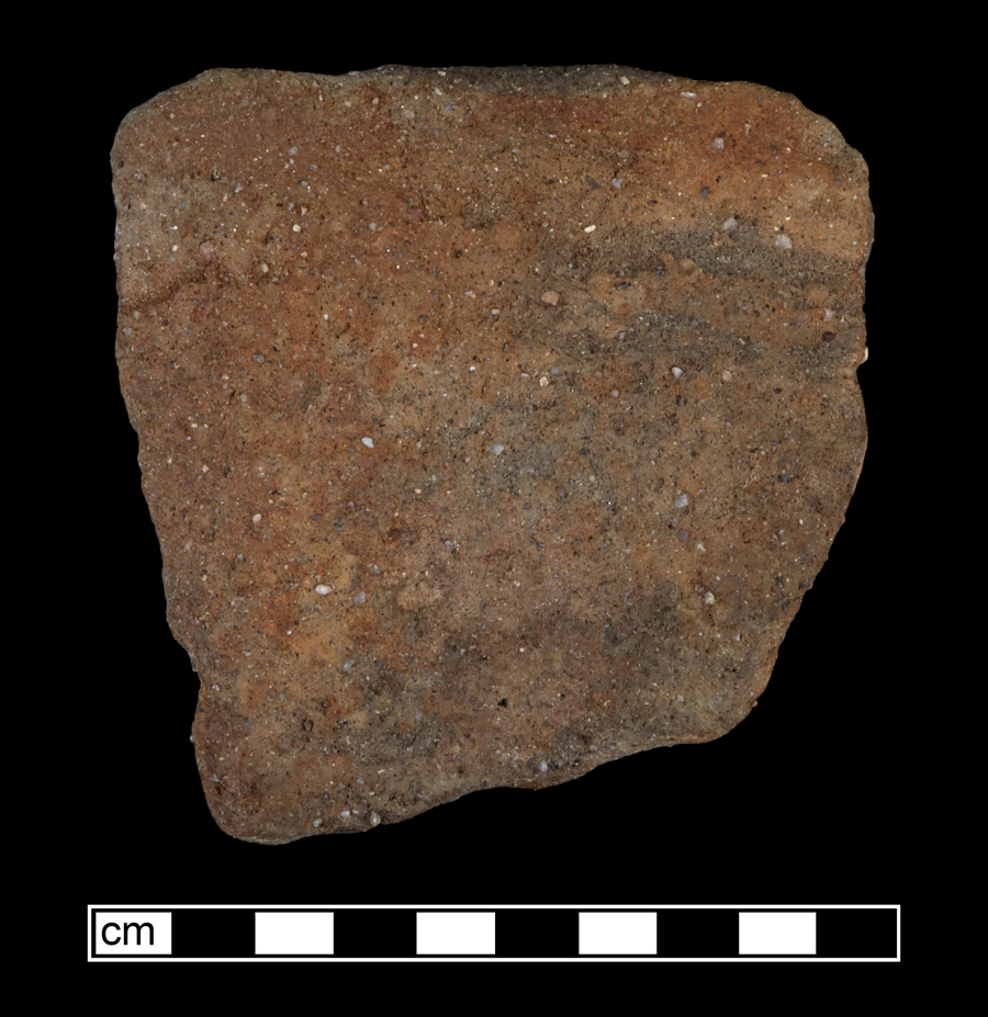 Image of ceramic, Sand Tempered Body with Net-Impressed Surface Treatment, Pope's Creek type, Undecorated