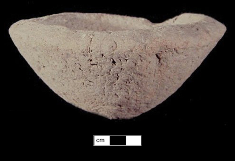Image of ceramic, Sand Tempered Base with Net-Impressed Surface Treatment, Pope's Creek type, Undecorated