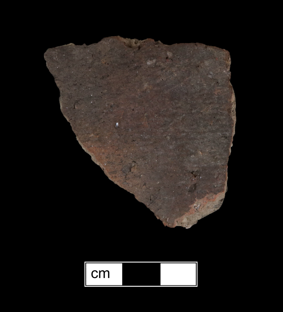 Image of ceramic, Crushed Quartz Tempered Body with Cord-Marked/Smoothed Surface Treatment, Potomac Creek type, Undecorated