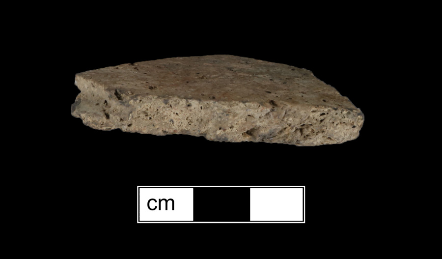 Image of ceramic, Shell Tempered Body with Fabric-Impressed/Smoothed Surface Treatment, Townsend type, Undecorated