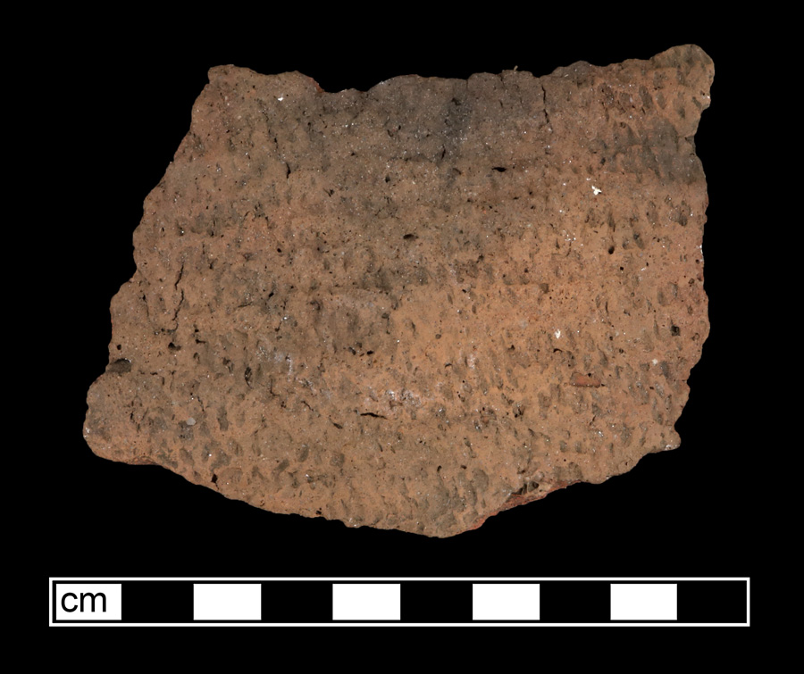 Image of ceramic, Shell Tempered Body with Fabric-Impressed Surface Treatment, Townsend type, Undecorated