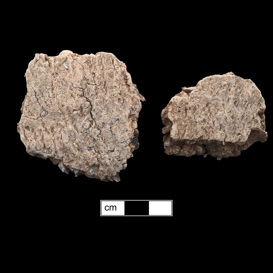 Image of ceramic, Crushed Rock Tempered Body with Cord-Marked Surface Treatment, Vinette type, Undecorated