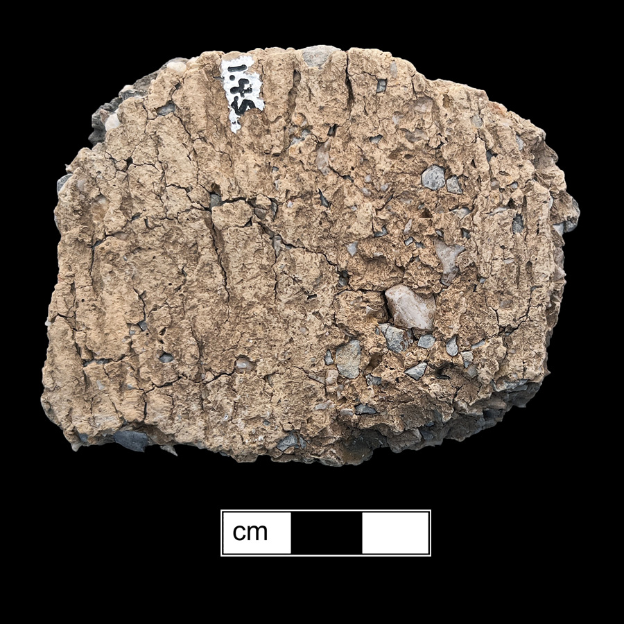 Image of ceramic, Crushed Rock Tempered Body with Cord-Marked Surface Treatment, Vinette type, Undecorated