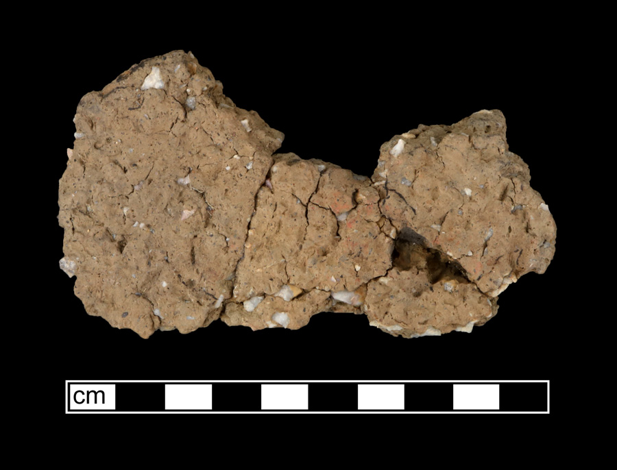 Image of ceramic, Crushed Quartz Tempered Mended Body with Net-Impressed Surface Treatment, Wolfe Neck type, Undecorated