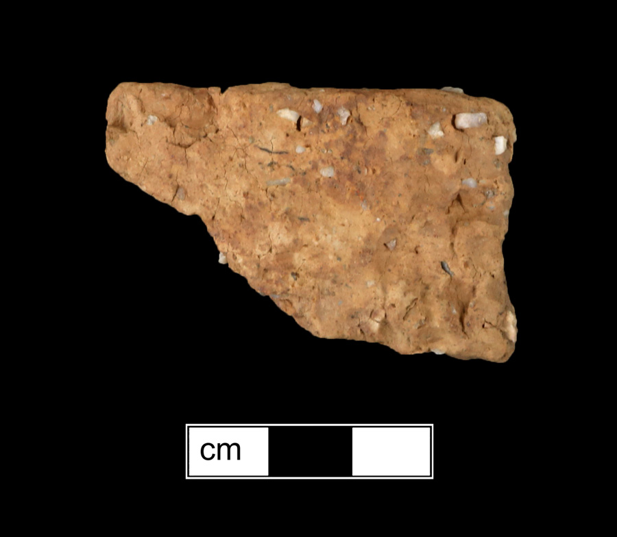 Image of ceramic, Crushed Quartz Tempered Body with Net-Impressed Surface Treatment, Wolfe Neck type, Undecorated