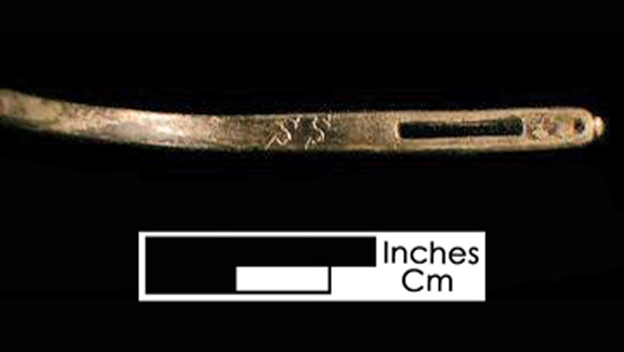 Image of silver/copper alloy bodkin.