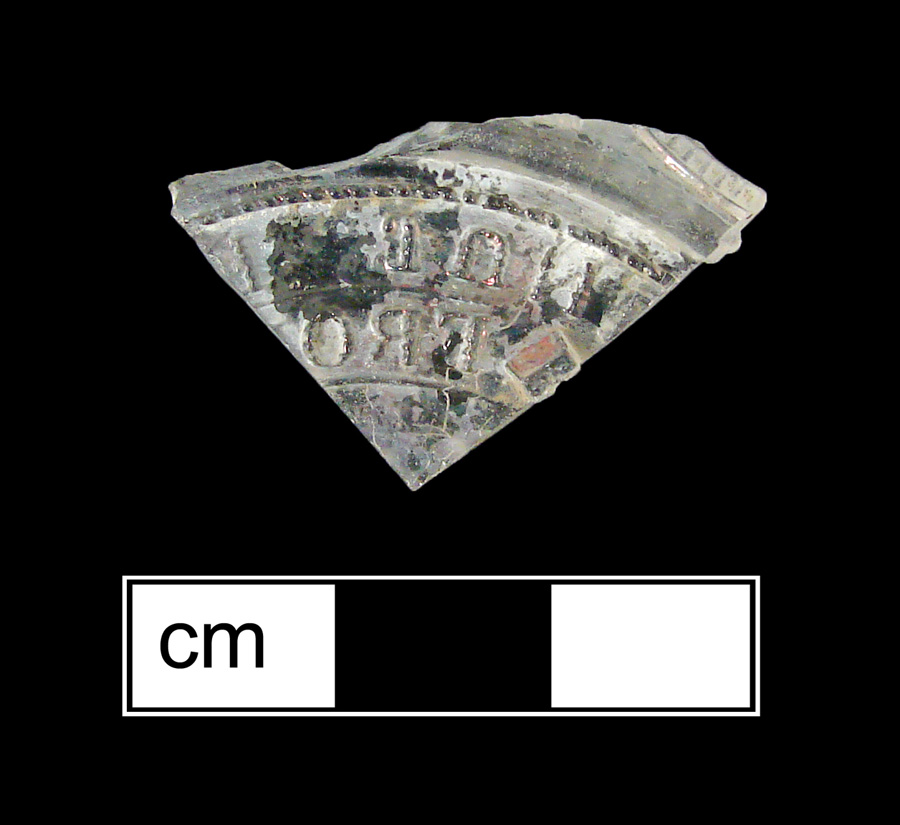 Image of noncolored glass bottle seal, Commercial Mark.