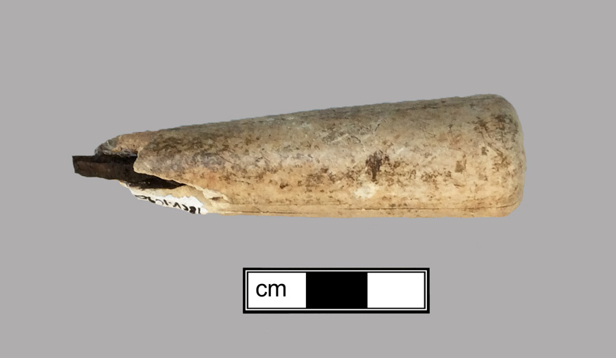 Image of iron fork, knock-on or pin tang.