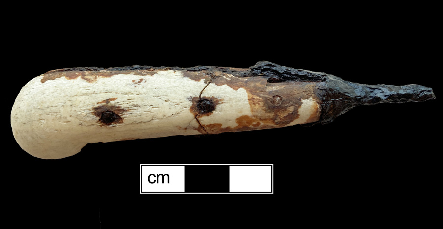 Image of iron fork, scale tang.