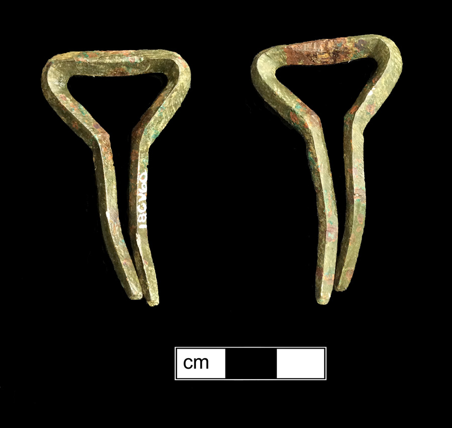 Image of copper alloy jaw harp, Michilimackinac.
