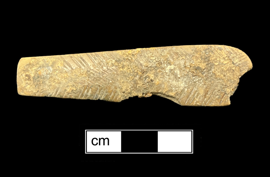 Image of bone knife handle.